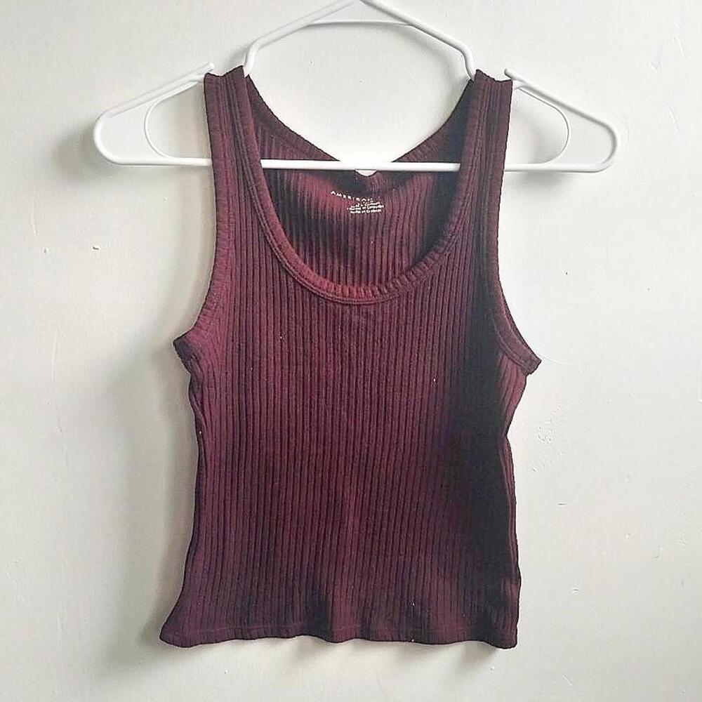 American Eagle Outfitters Women's Burgundy and Red Vests-tanks-cami S